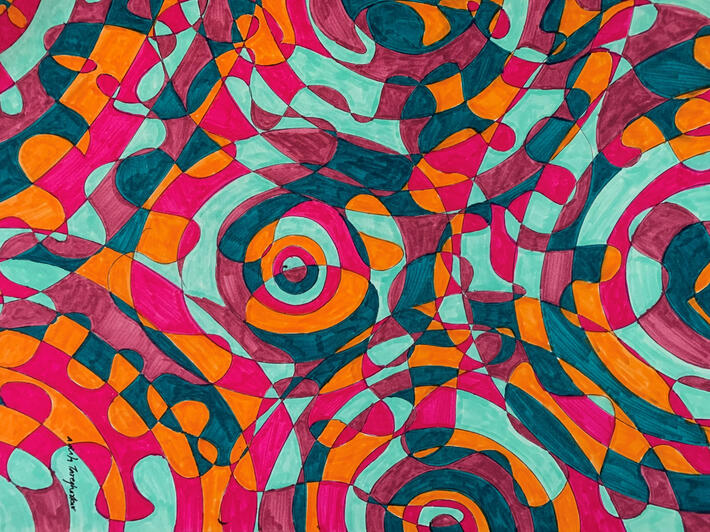 Whirls - Downloadable Printable Wall Art, Abstract Wall Art, Cool unique modern contemporary colorful Wall Art, Abstract Pattern Wall Art