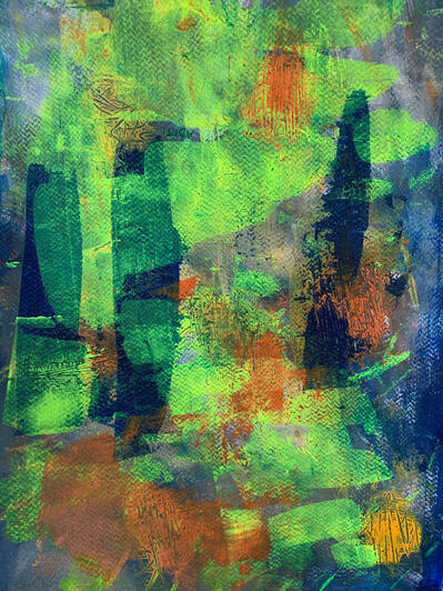 Ancient Headstones - cool unique modern colorful contemporary intuitive abstract art