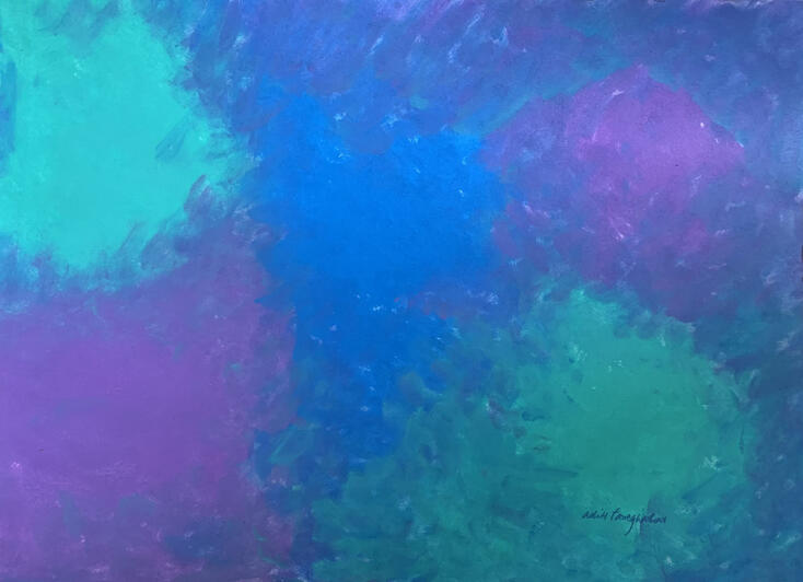 Winds of Peace - cool, modern, intuitive and colorful abstract art