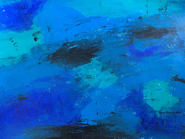 Azure - cool, modern, intuitive and colorful abstract art