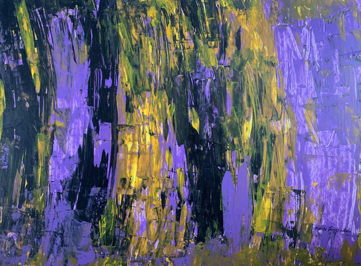 Amethyst - cool, modern, intuitive and colorful abstract art