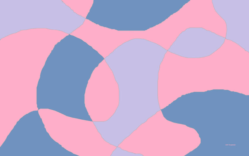 Calm - cool, modern, intuitive and colorful abstract art